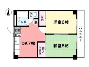 石橋マンション【4階】の間取り