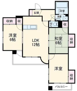 タワーレジデンス甲府中央【3階】の間取り
