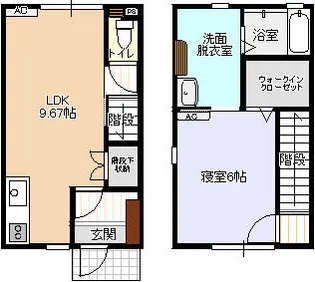 ビオラ上赤江 B棟の間取り