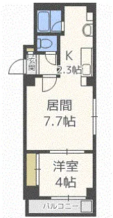 セトル豊平3.4【3階】の間取り
