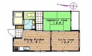 ハイツ日吉【1階】の間取り
