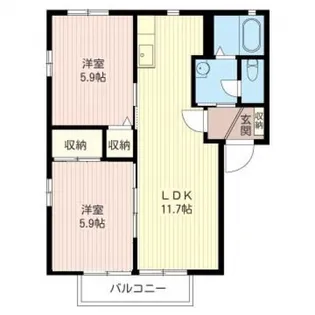 フレグランスA【2階】の間取り