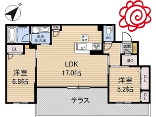 シャーメゾンエクロール【1階】の間取り