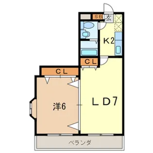 フローレス七番館【2階】の間取り