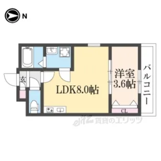 ルシェリア山科【3階】の間取り