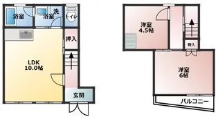 文里ハイツ【1階】の間取り
