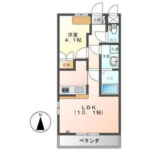 フェアリールージュB【2階】の間取り