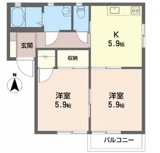 エーデルワイス【2階】の間取り