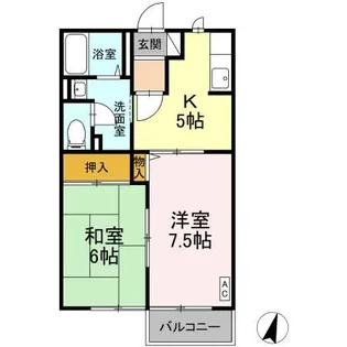 サンパティーク【2階】の間取り