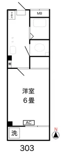 清風ハイツ【3階】の間取り