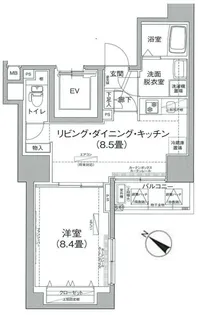 アイルプレミアム文京六義園【9階】の間取り