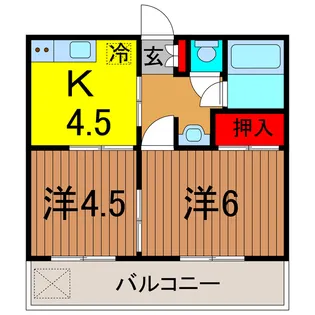 ガーデナーマンション【2階】の間取り