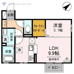 コンフォートヴィラ陽【1階】の間取り