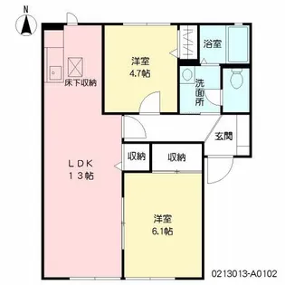 ファミール蔵上 A棟【1階】の間取り