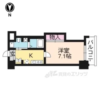 HF四条河原町レジデンス【3階】の間取り