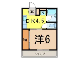 みなともハイツ南品川【2階】の間取り