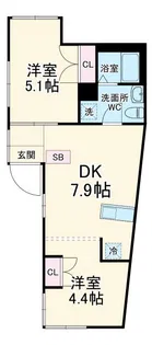 SERENO NORTH【2階】の間取り