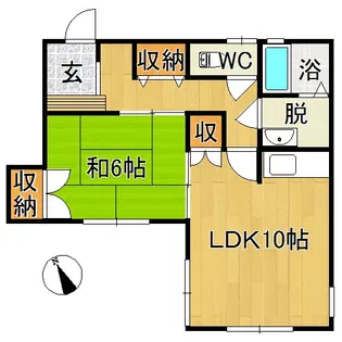 カーサ植田町【1階】の間取り