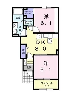 ラ グラシアス【1階】の間取り