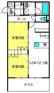 シャガール【1階】の間取り
