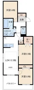 南葛西テラス【1階】の間取り