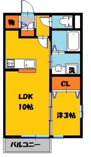 ルコネッサンス・メルシーD【2階】の間取り