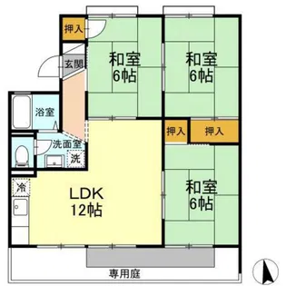 サンパレス小山 A棟【1階】の間取り
