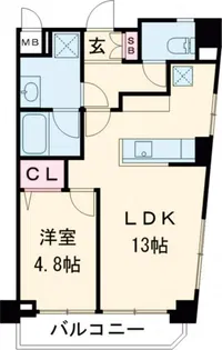 ミリアレジデンス上池袋II【8階】の間取り