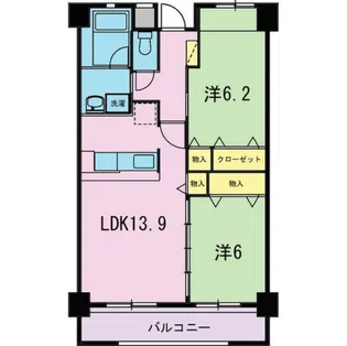 ウイングバード【2階】の間取り