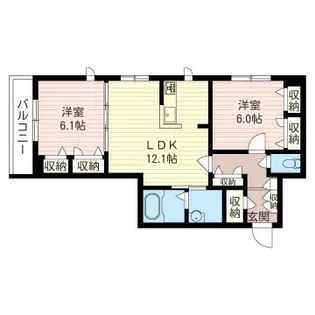 タウンハウスジロー【3階】の間取り