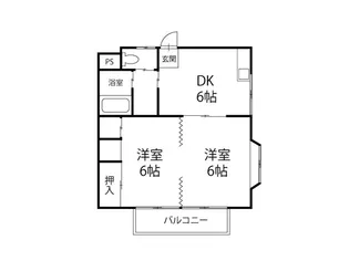 サンライズ桐【2階】の間取り