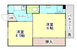 ビレッジハウス老原 2号棟【1階】の間取り