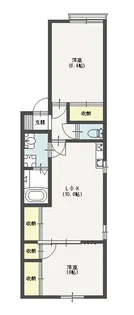 フレグランス疋田【1階】の間取り