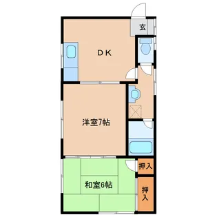 高木コーポ【2階】の間取り