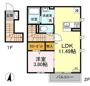 東京都練馬区貫井4【アパート】の間取り
