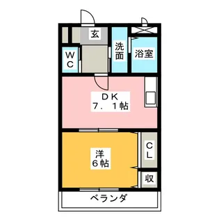 グランデージ弥生【2階】の間取り