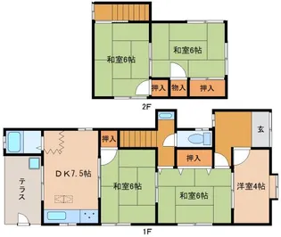 滋賀県大津市膳所2【一戸建】の間取り
