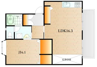 フローレンスII【1階】の間取り