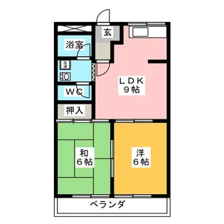 クリスタルハイツII【2階】の間取り