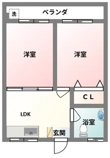 仲程アパート第2【3階】の間取り