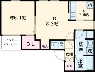 サン・シャトン【1階】の間取り