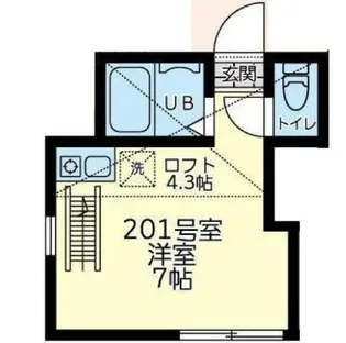 ユナイト・田浦・フローリアン【2階】の間取り