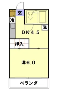 第1塚本ハイツ【3階】の間取り