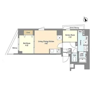 AIFLAT代々木上原【2階】の間取り