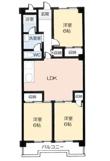 ピアロジュマンB棟【3階】の間取り