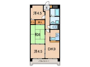 セ・ラヴィ【4階】の間取り