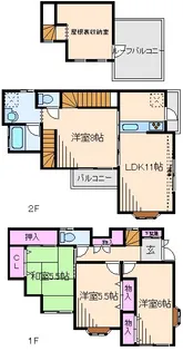 神奈川県横浜市港北区樽町4【一戸建】の間取り