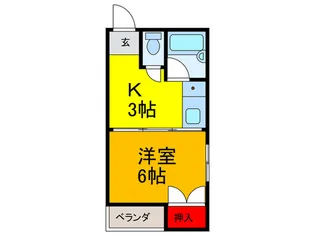 グリーンブリッジB棟【3階】の間取り