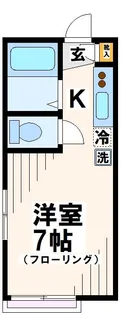 東京都府中市朝日町2【アパート】の間取り