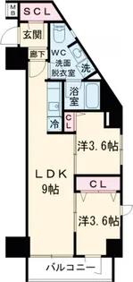 ティモーネ浅草リーヴァ【2階】の間取り